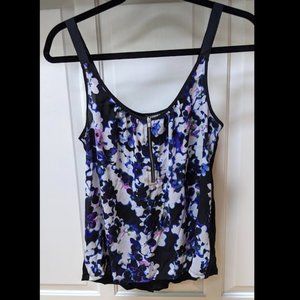 Express Top Zipfront Floral Pattern Cami